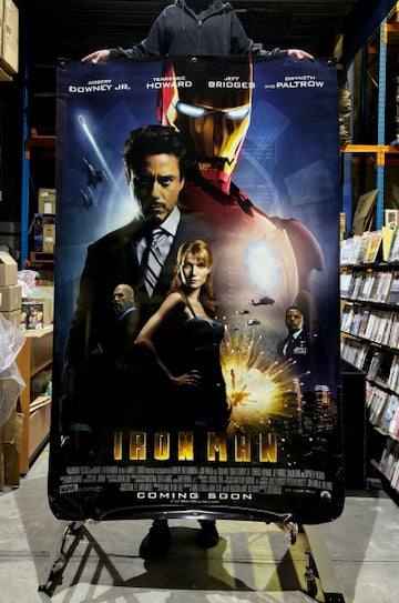 RARE VINTAGE IRON MAN VINYL CINEMA BANNER (2008)