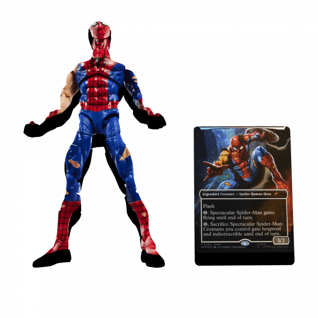 MARVEL LEGENDS SERIES X MAGIC THE GATHERING BATTLE DAMAGED SPIDER-MAN AF