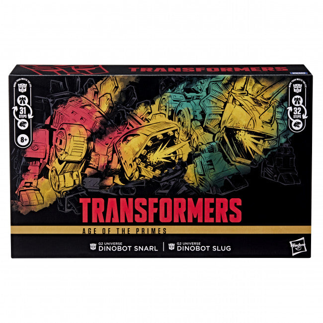 TRANSFORMERS AGE OF THE PRIMES G2 UNIVERSE DINOBOT SLUG AND G2 UNIVERSE DINOBOT SNARL AF