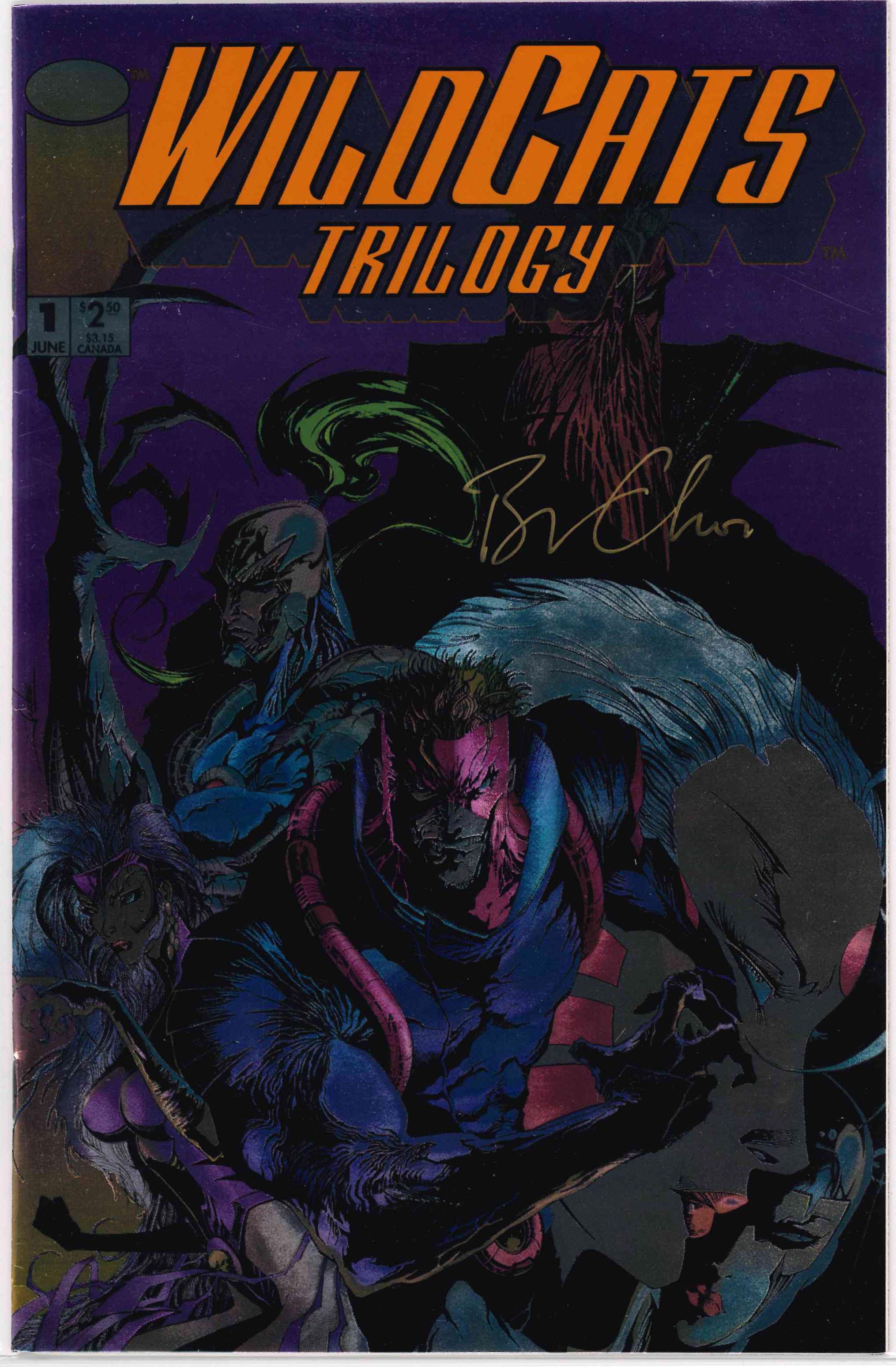 WILDCATS TRILOGY (1993) #1 - SIGNED BY BRANDON CHOI (VF/NM)