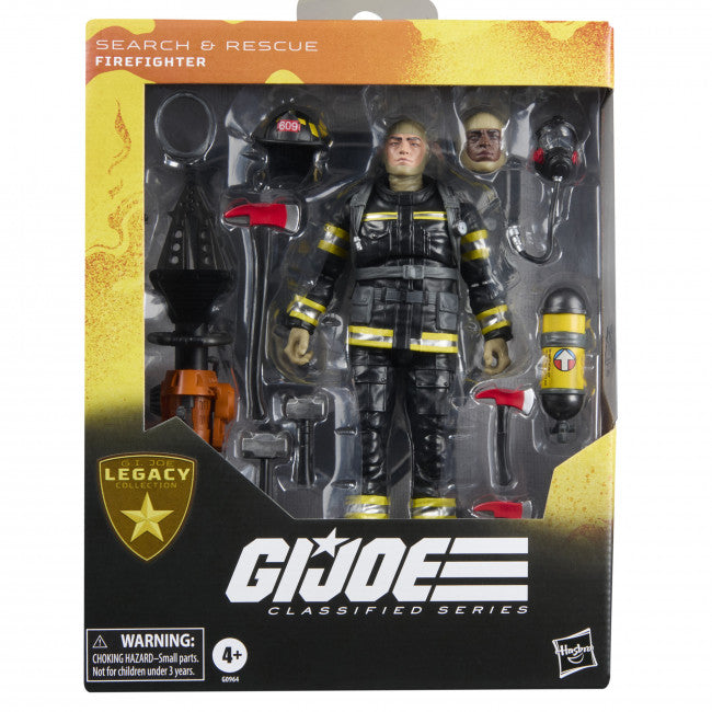 GI JOE CLASSIFIED SERIES LEGACY COLLECTION SEARCH & RESCUE FIREFIGHTER AF
