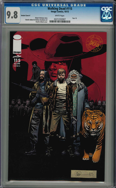 CGC WALKING DEAD (2003) #115 VARIANT COVER K (9.8)
