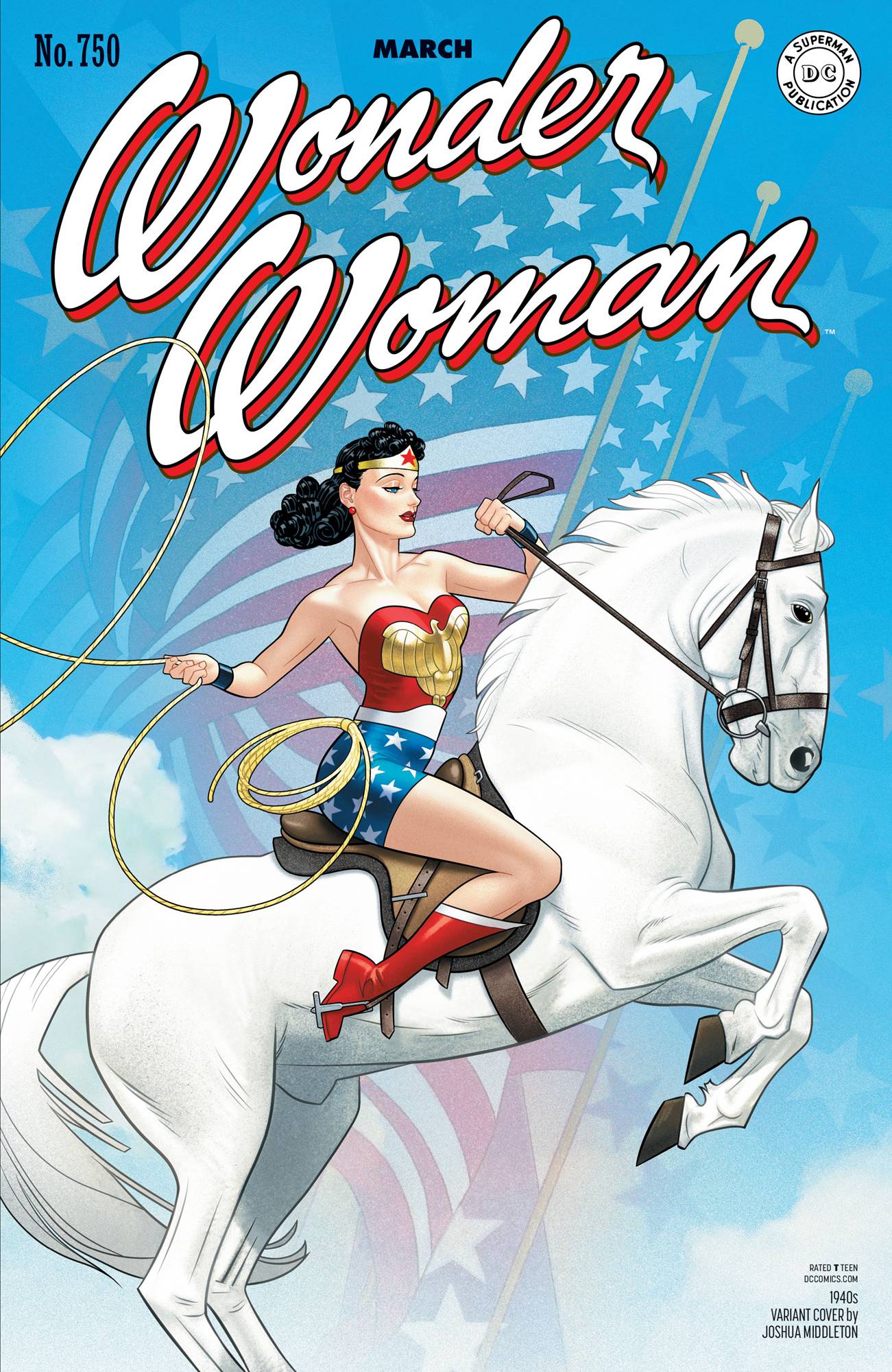 WONDER WOMAN VOL 5 #750 1940S JOSHUA MIDDLETON VAR ED