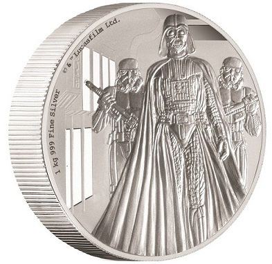 STAR WARS 2016 DARTH VADER 1 kg SILVER PROOF COIN