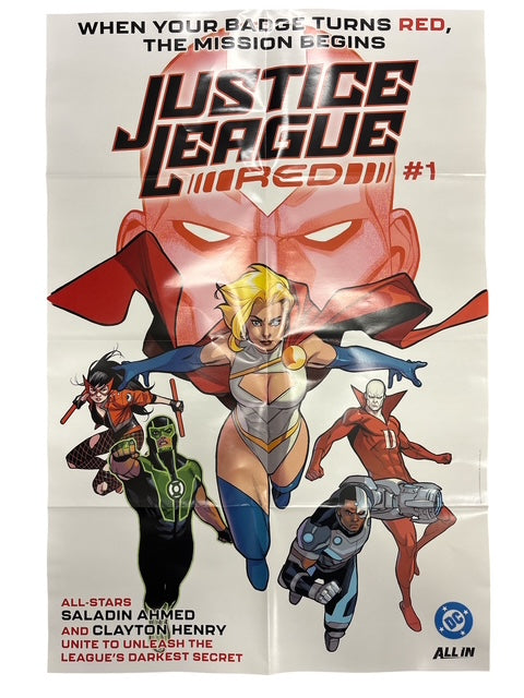JUSTICE LEAGUE RED (2025) FOLDED PROMO POSTER