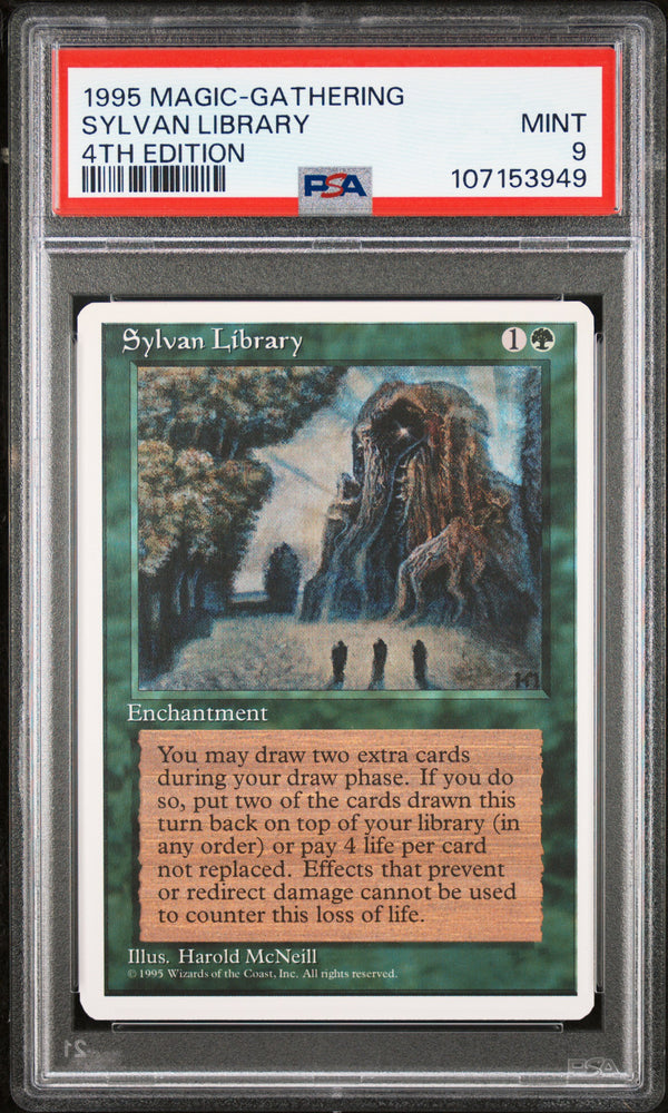 1995 MAGIC THE GATHERING 4TH EDITION SYLVAN LIBRARY PSA 9