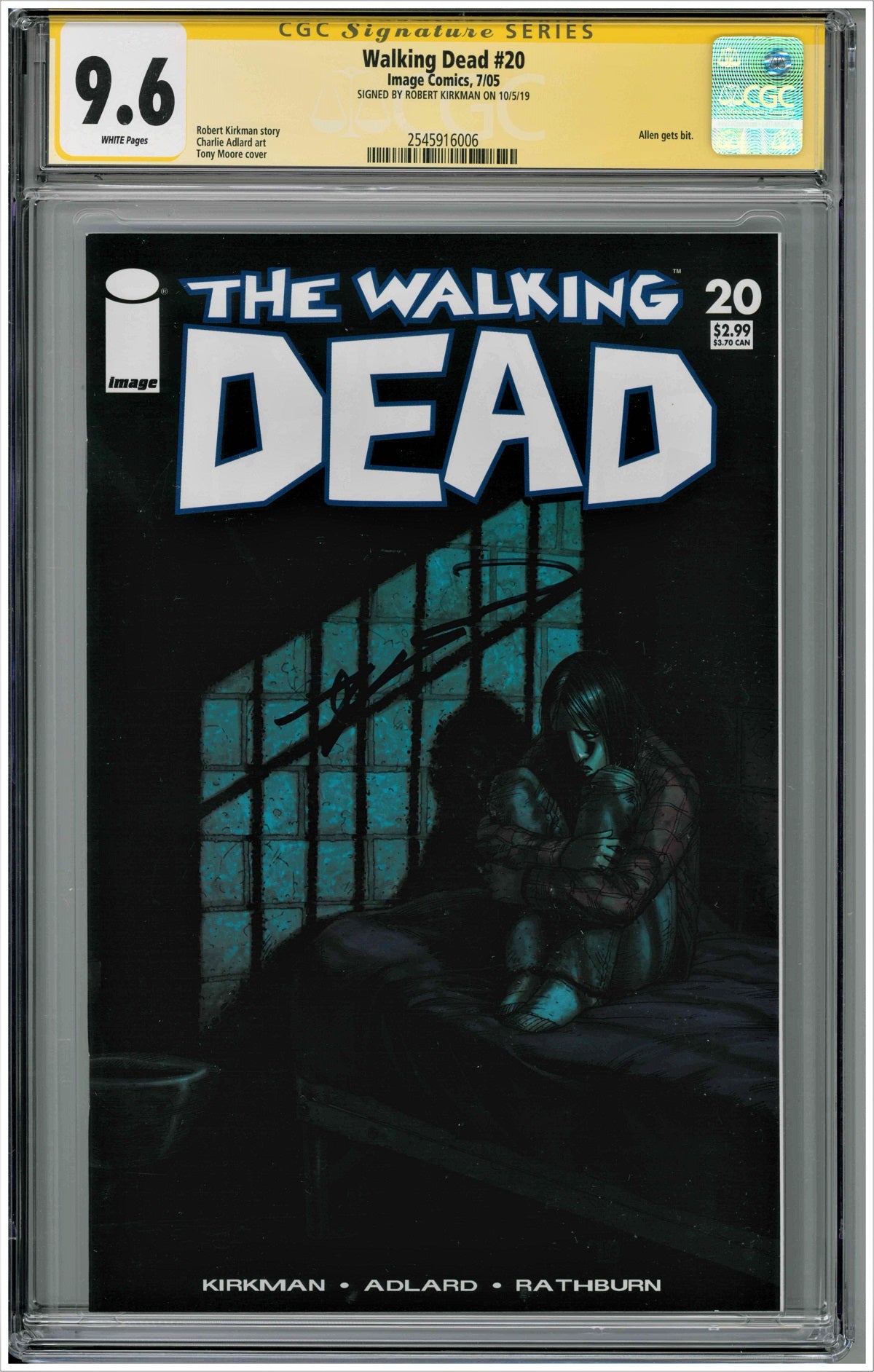 CGC WALKING DEAD (2003) #20 (9.6) SIGNATURE SERIES - SIGNED BY ROBERT KIRKMAN