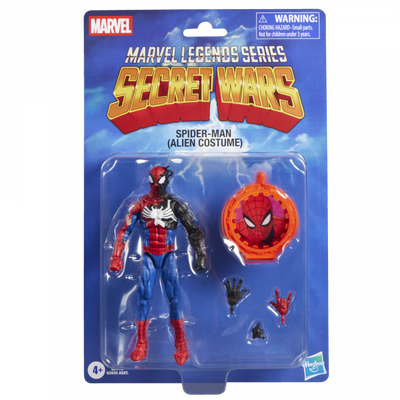 MARVEL LEGENDS SERIES SECRET WARS SPIDER-MAN ALIEN COSTUME AF