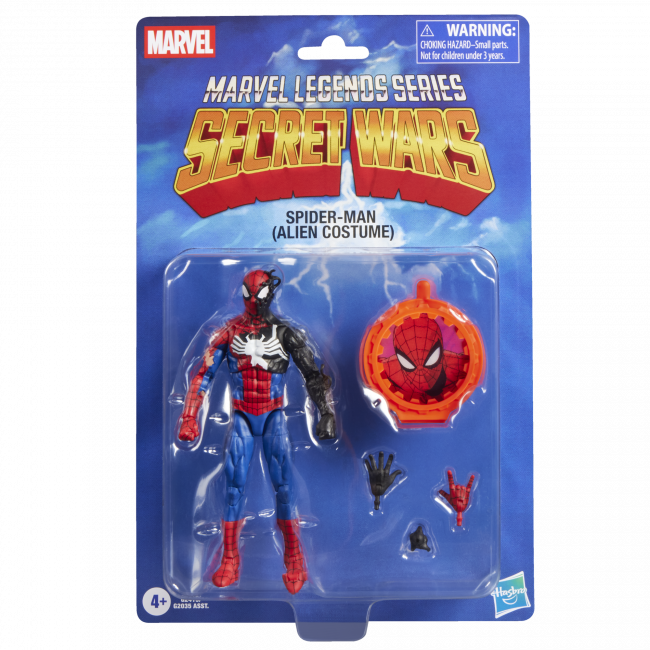 MARVEL LEGENDS SERIES SECRET WARS SPIDER-MAN ALIEN COSTUME AF