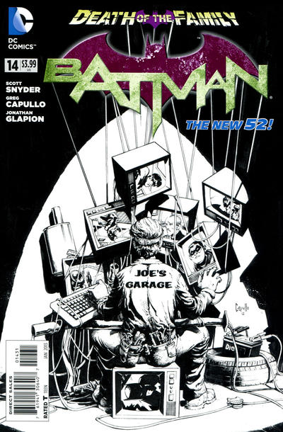 BATMAN (2011) #14 100 COPY BLACK & WHITE VAR ED (DOTF)