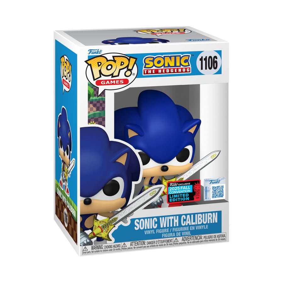 POP SONIC WITH CALIBURN 2025 NYCC EXCLUSIVE VINYL FIG