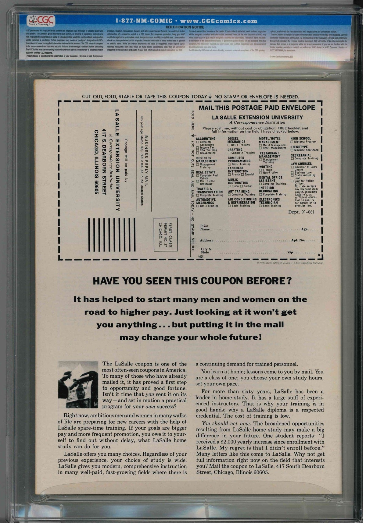 CGC TALES OF THE ZOMBIES (1973) #2 (9.4)