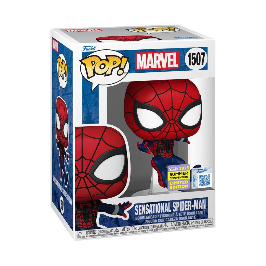 POP MARVEL COMICS SENSATIONAL SPIDER-MAN SDCC 2025 EXCLUSIVE VINYL FIG