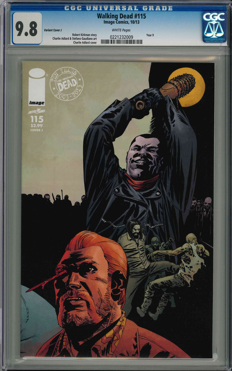 CGC WALKING DEAD (2003) #115 VARIANT COVER J (9.8)
