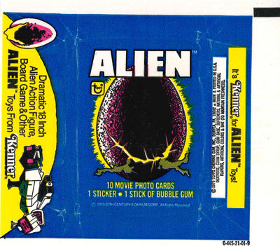1979 TOPPS ALIENS EMPTY WRAPPER - KENNER TOYS