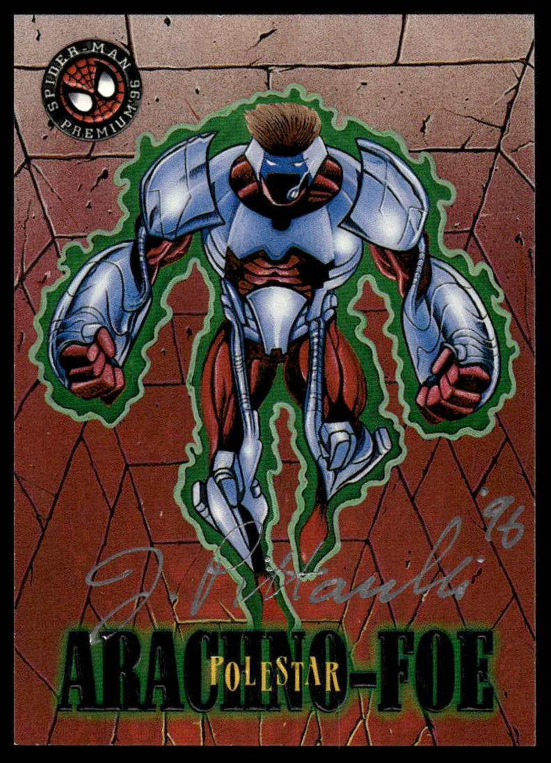 1996 SKYBOX PREMIUM SPIDER-MAN #21 POLESTAR SIGNED JEFF PITTARELLI