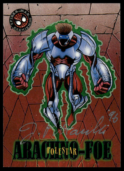 1996 SKYBOX PREMIUM SPIDER-MAN #21 POLESTAR SIGNED JEFF PITTARELLI
