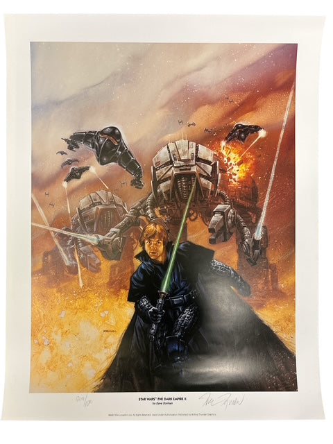 VINTAGE (1994) STAR WARS DARK EMPIRE II PRINT - SIGNED BY DAVE DORMAN AND LIMITED TO 1500