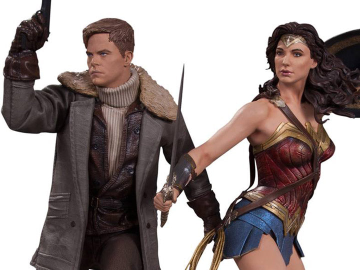 WONDER WOMAN MOVIE WONDER WOMAN & STEVE TREVOR STATUE