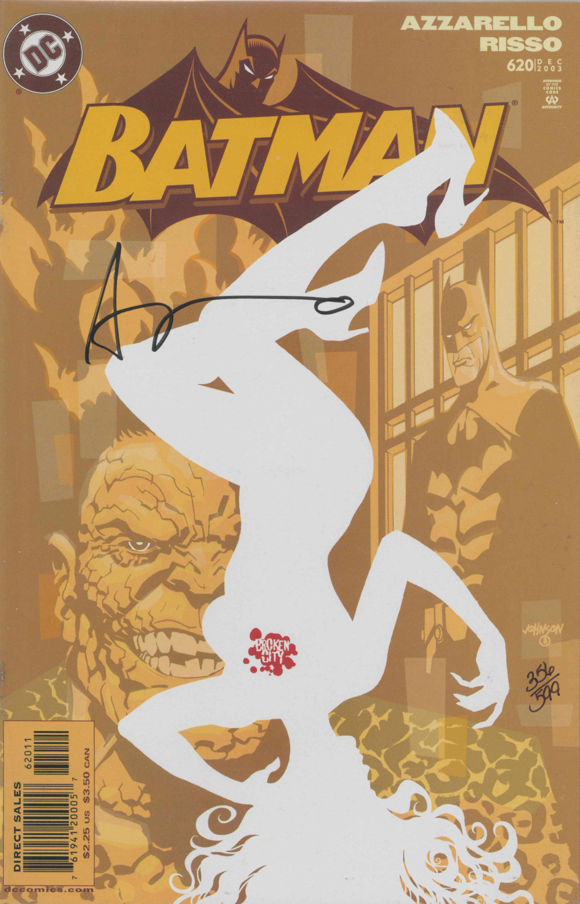 BATMAN (1940) #620 - SIGNED BY BRIAN AZZARELLO