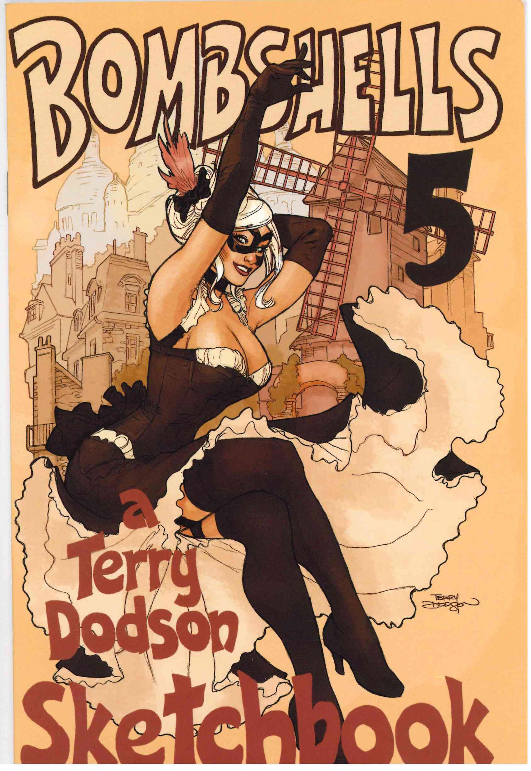 *SIGNED/SKETCH* TERRY DODSON BOMBSHELLS #5 SKETCHBOOK (2011)