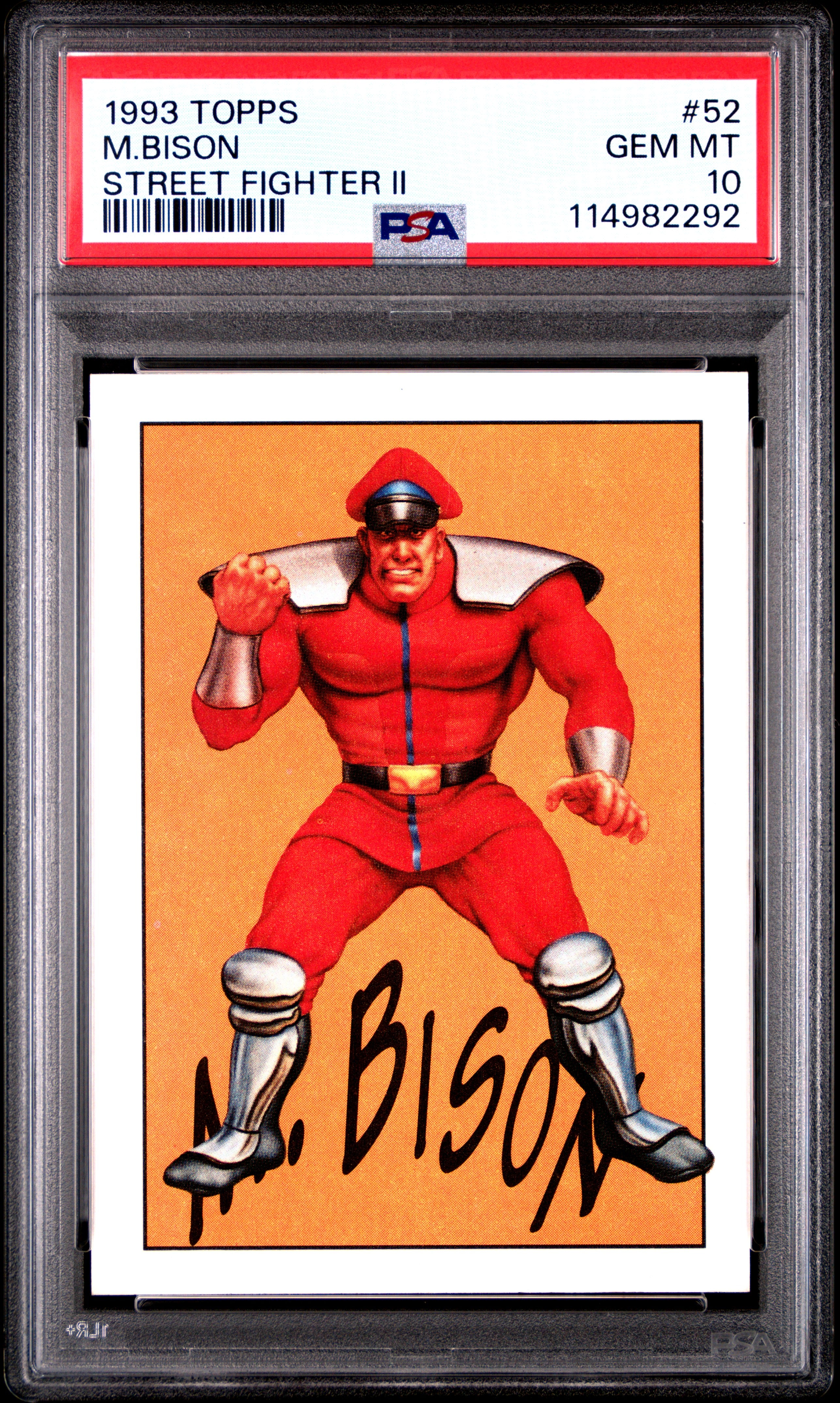 1993 TOPPS STREET FIGHTER II #52 M.BISON PSA 10