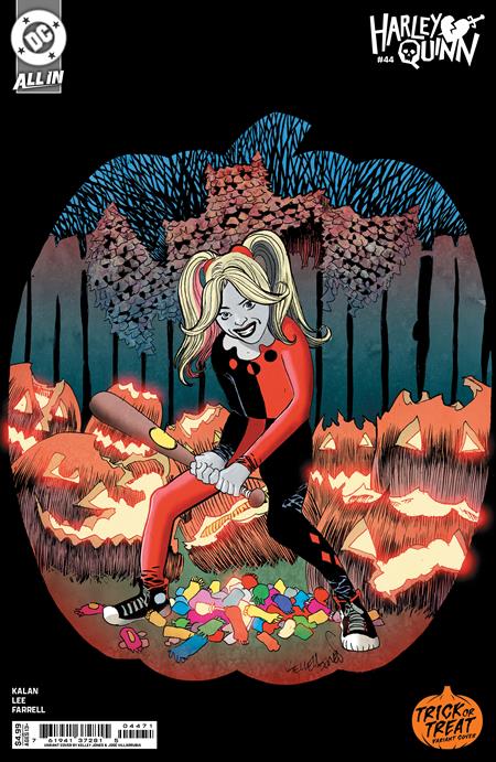 HARLEY QUINN (2021) #44 CVR D KELLEY JONES TRICK OR TREAT CARD STOCK VAR