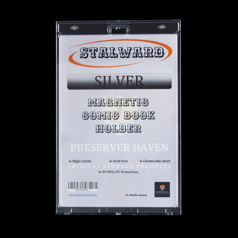 STALWARD UV MAGNETIC COMIC BOOK HOLDER - SILVER