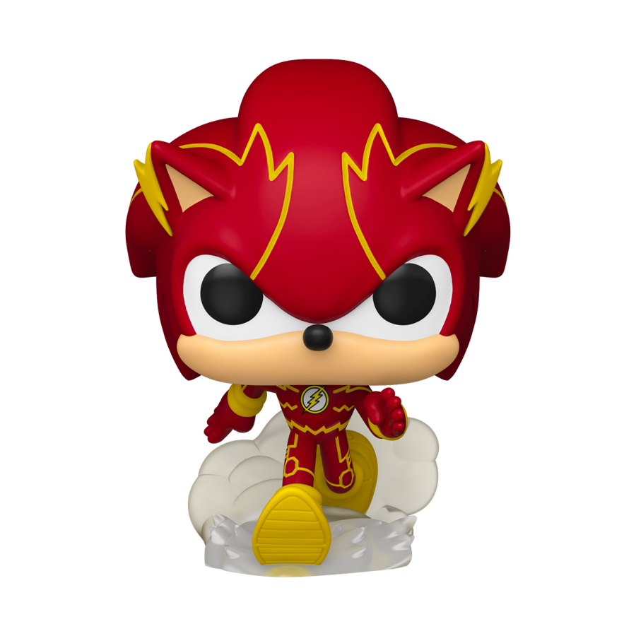 POP JUSTICE LEAGUE X SONIC THE HEDGEHOG SONIC AS FLASH VINYL FIG