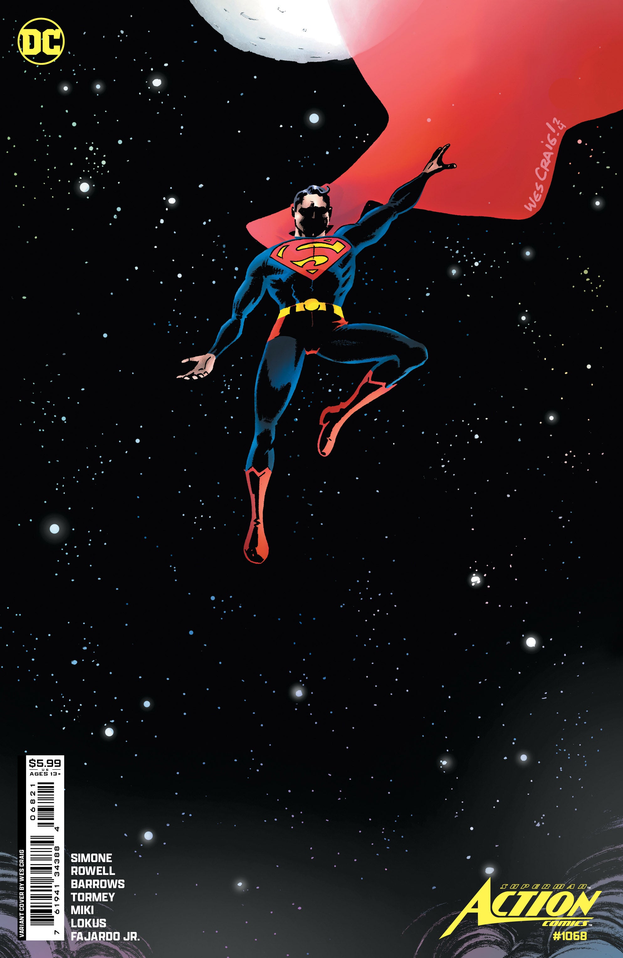 ACTION COMICS VOL 2 (2011) #1068 CVR B WES CRAIG CARD STOCK VAR