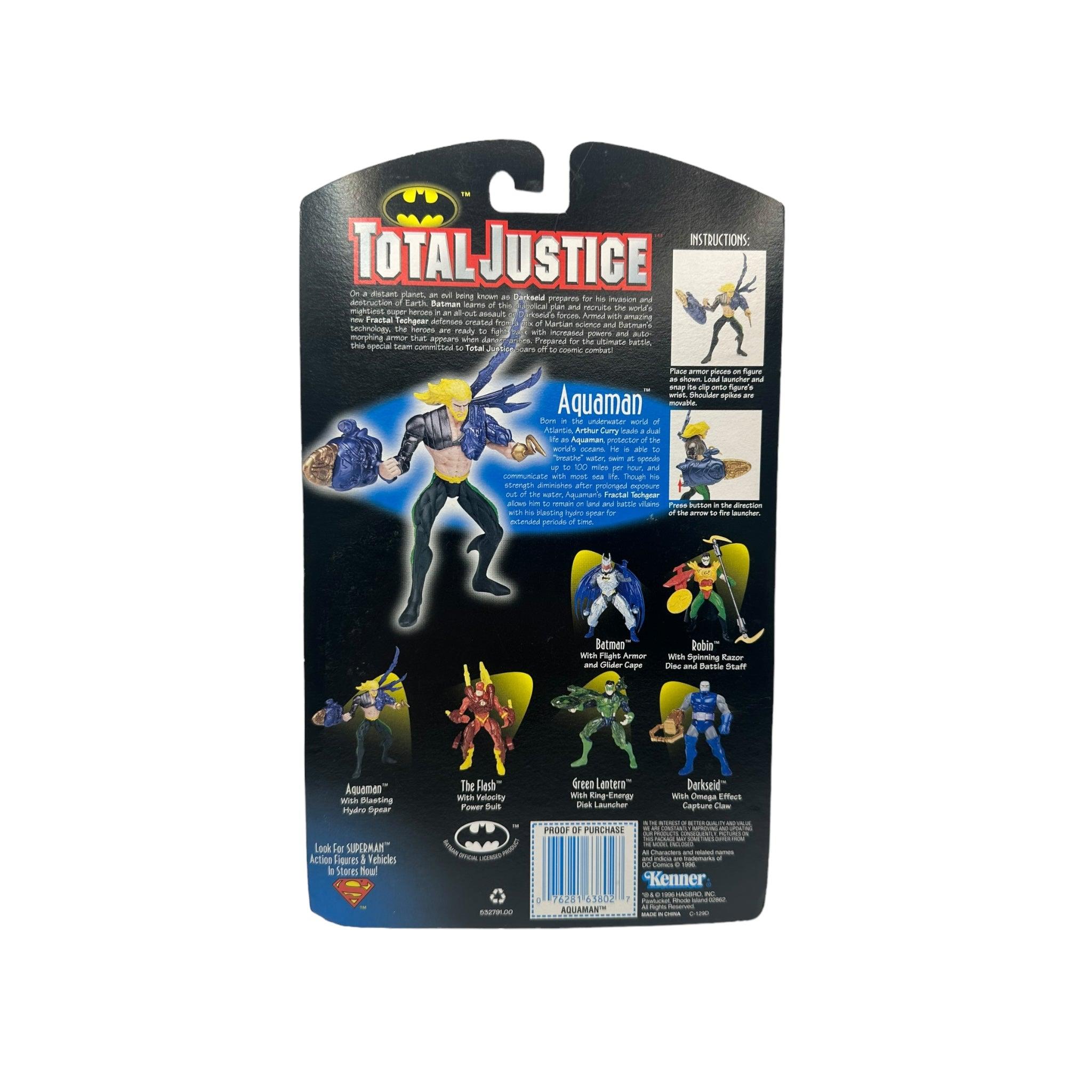 1996 KENNER TOTAL JUSTICE AQUAMAN AF (YELLOW BUBBLE) - Kings Comics