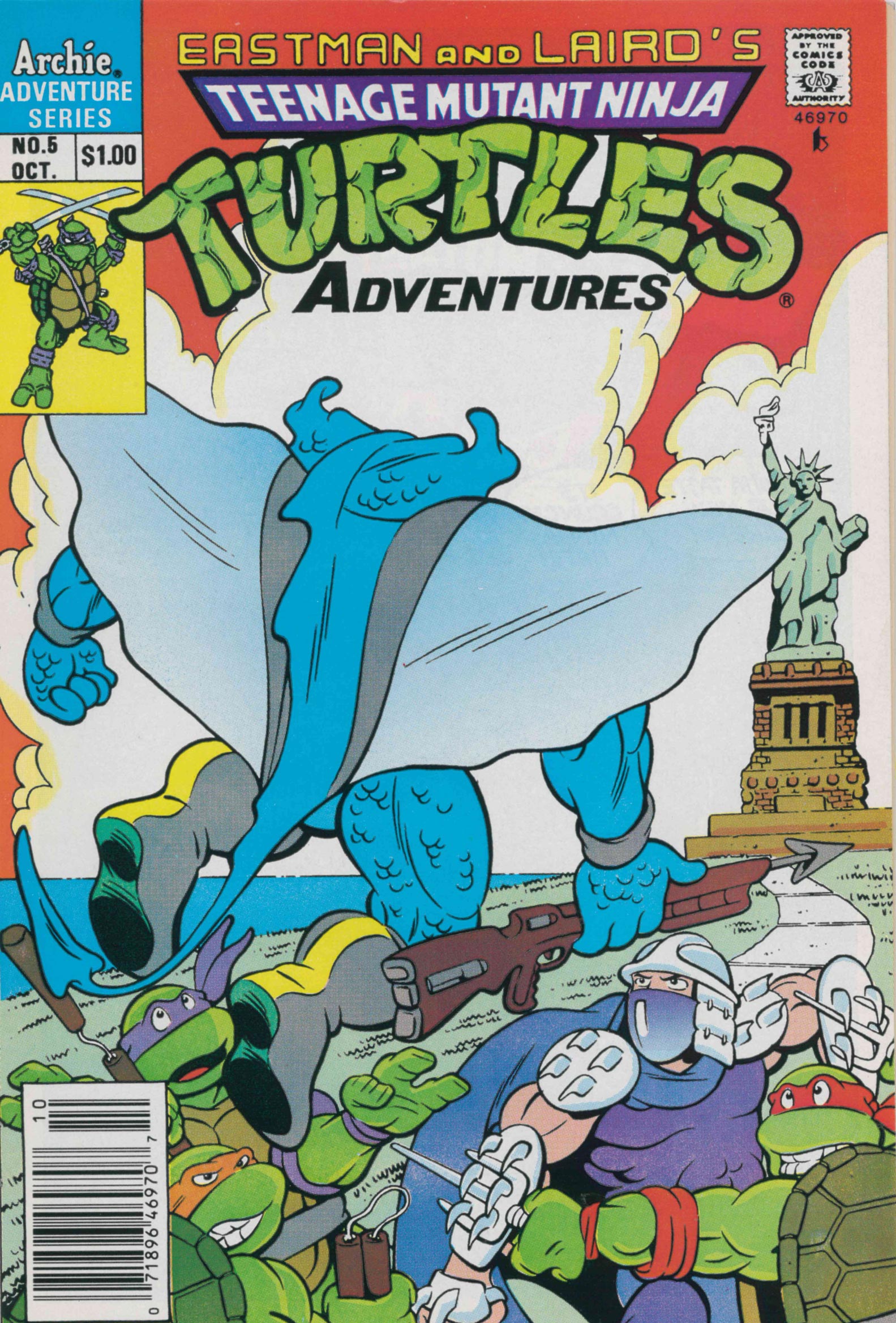 TEENAGE MUTANT NINJA TURTLES ADVENTURES (1989) #5 NEWSSTAND EDITION (FN)