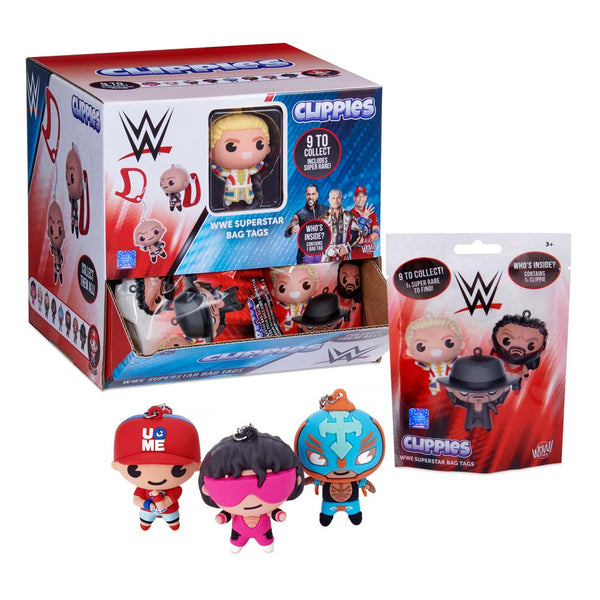 WWE SUPERSTARS CLIPPIES MYSTERY BAG TAGS