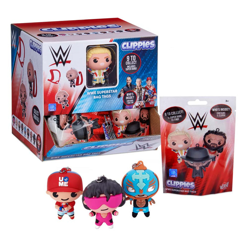WWE SUPERSTARS CLIPPIES MYSTERY BAG TAGS
