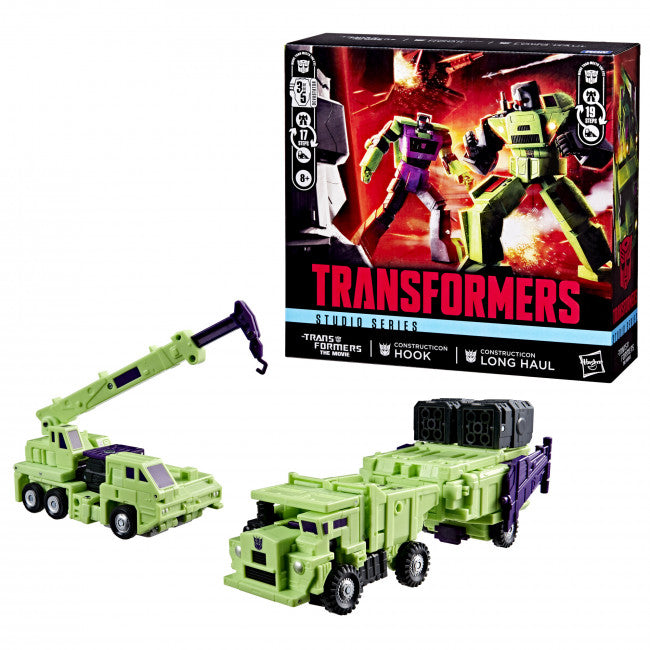 TRANSFORMERS STUDIO SERIES CONSTRUCTICON LONG HAUL & HOOK  AF