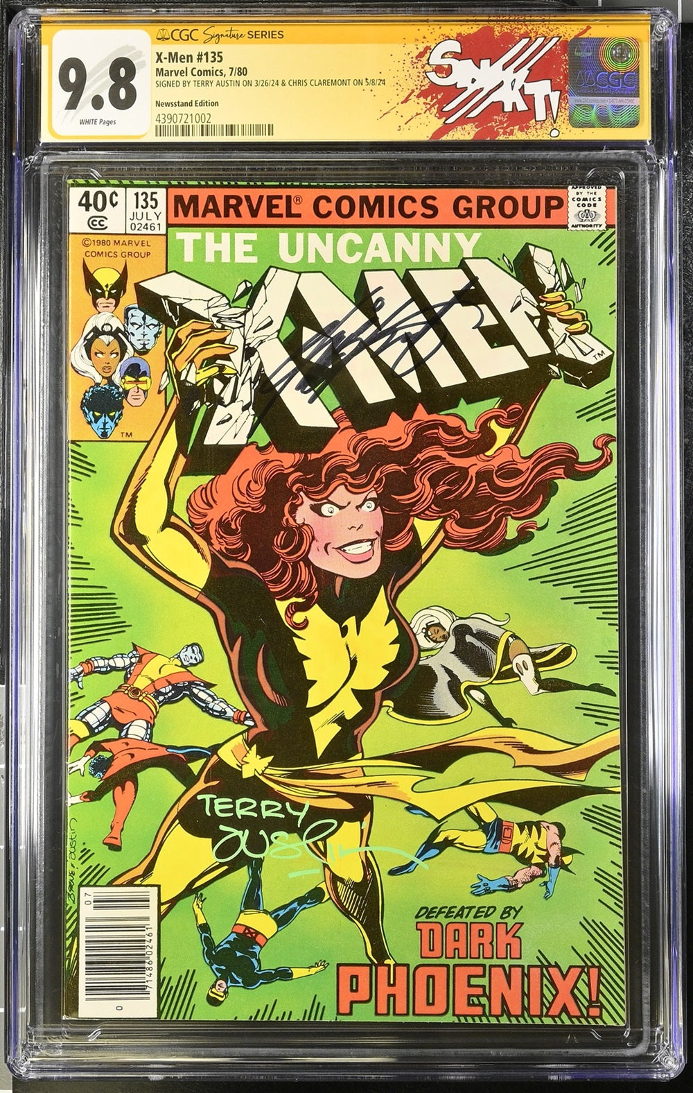 CGC UNCANNY X-MEN #135 NEWSSTAND (9.8) SIGNATURE SERIES - SIGNED BY CHRIS CLAREMONT & TERRY AUSTIN