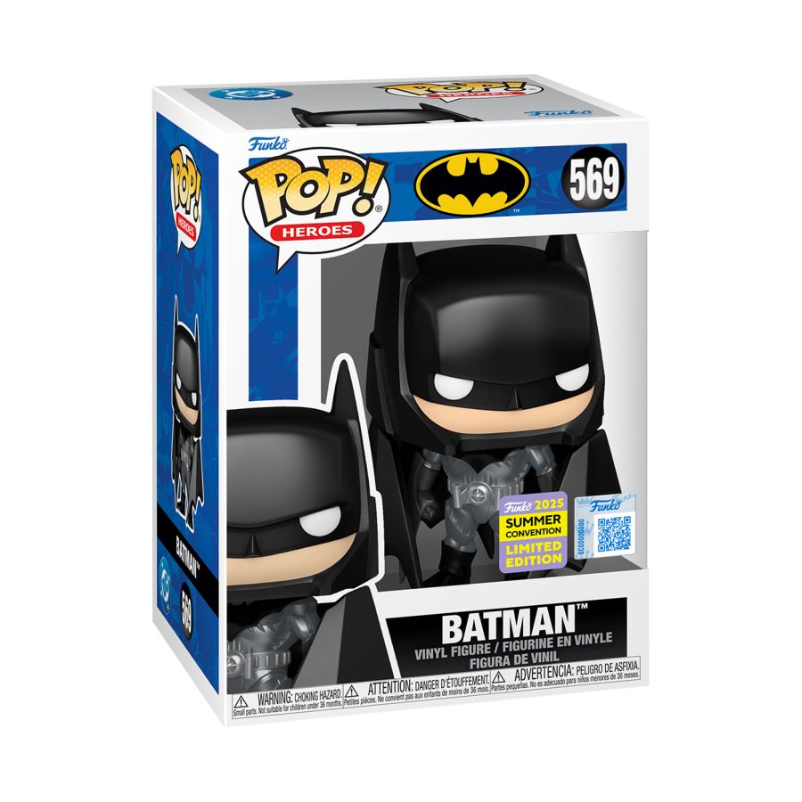 POP HEROES DC COMICS BATMAN ARMORED SDCC 2025 EXCLUSIVE VINYL FIG