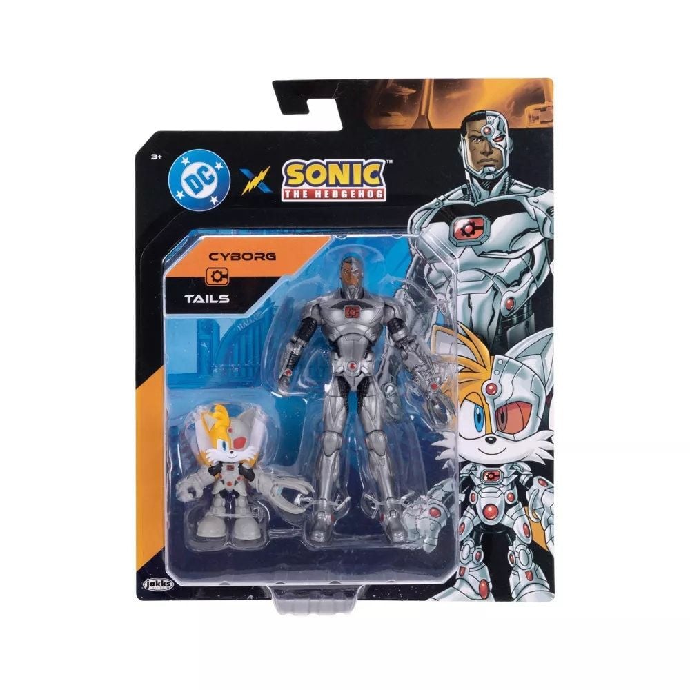SONIC THE HEDGEHOG X DC CYBORG AND TAILS AS CYBORG 5IN AF