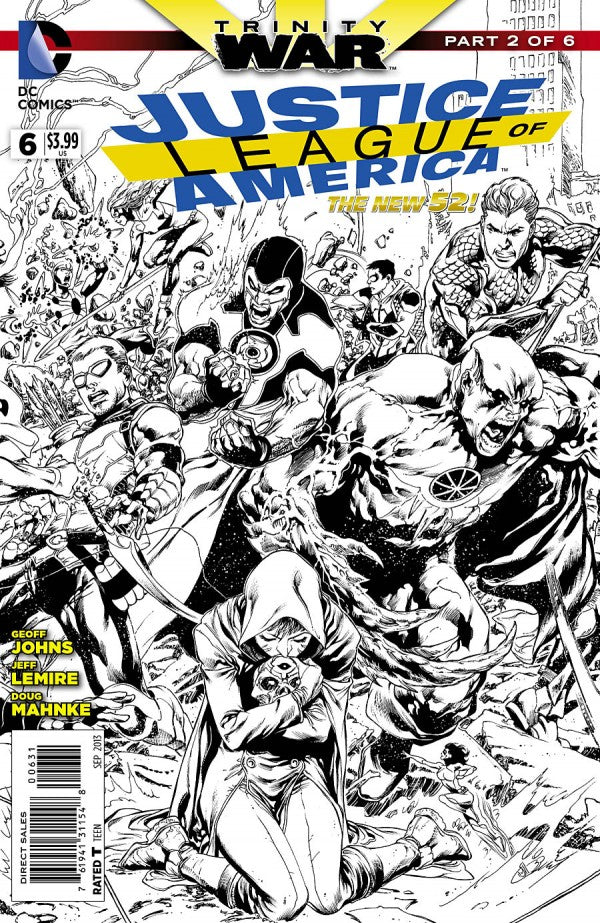JUSTICE LEAGUE OF AMERICA (2013) #6 BLACK & WHITE VAR ED