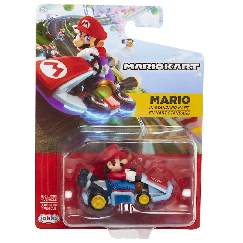 WORLD OF NINTENDO SUPER MARIO MARIO IN STANDARD KART RACER DIECAST CAR