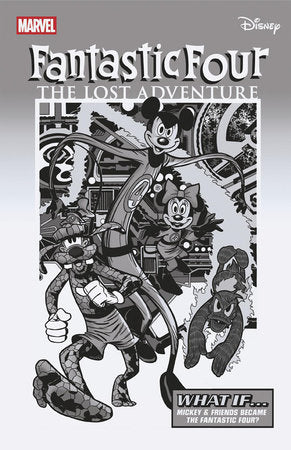 FANTASTIC FOUR (2025) #3 100 COPY INCV VITALE MANGIATORDI BLACK AND WHITE DISNEY WHAT IF? FANTASTIC FOUR HOMAGE VAR
