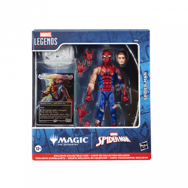 MARVEL LEGENDS SERIES X MAGIC THE GATHERING BATTLE DAMAGED SPIDER-MAN AF