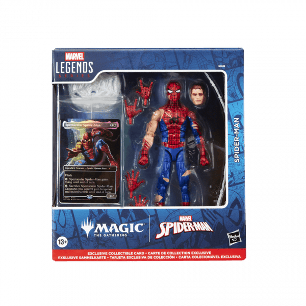 MARVEL LEGENDS SERIES X MAGIC THE GATHERING BATTLE DAMAGED SPIDER-MAN AF