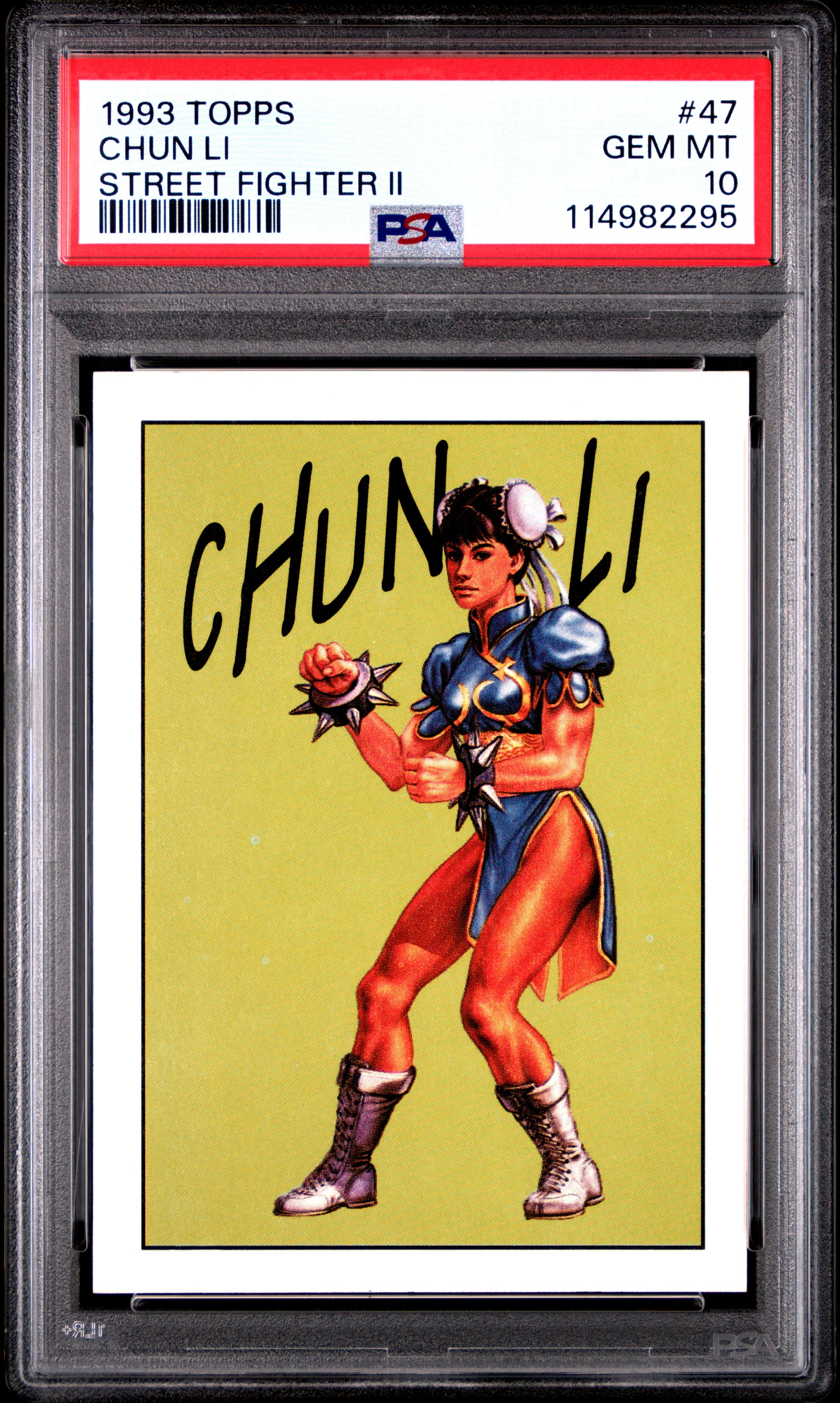 1993 TOPPS STREET FIGHTER II #47 CHUN LI PSA 10 RC