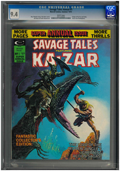 CGC SAVAGE TALES ANNUAL (1975) #1 (9.4)