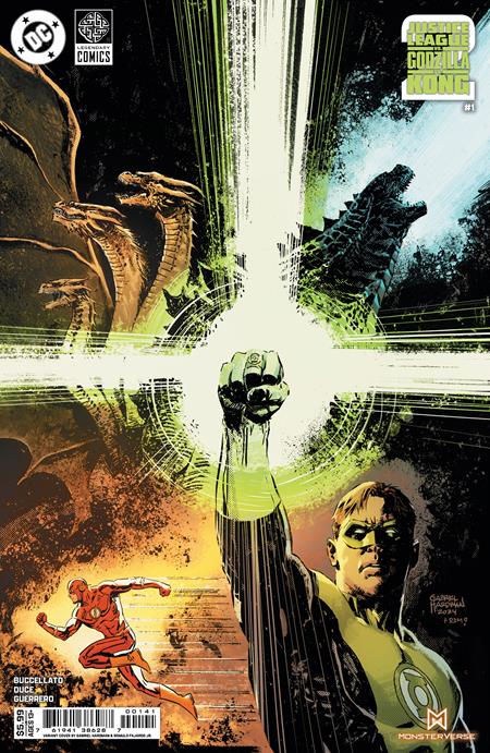 JUSTICE LEAGUE VS GODZILLA VS KONG 2 (2025) #1 CVR D GABRIEL HARDMAN CARD STOCK VAR