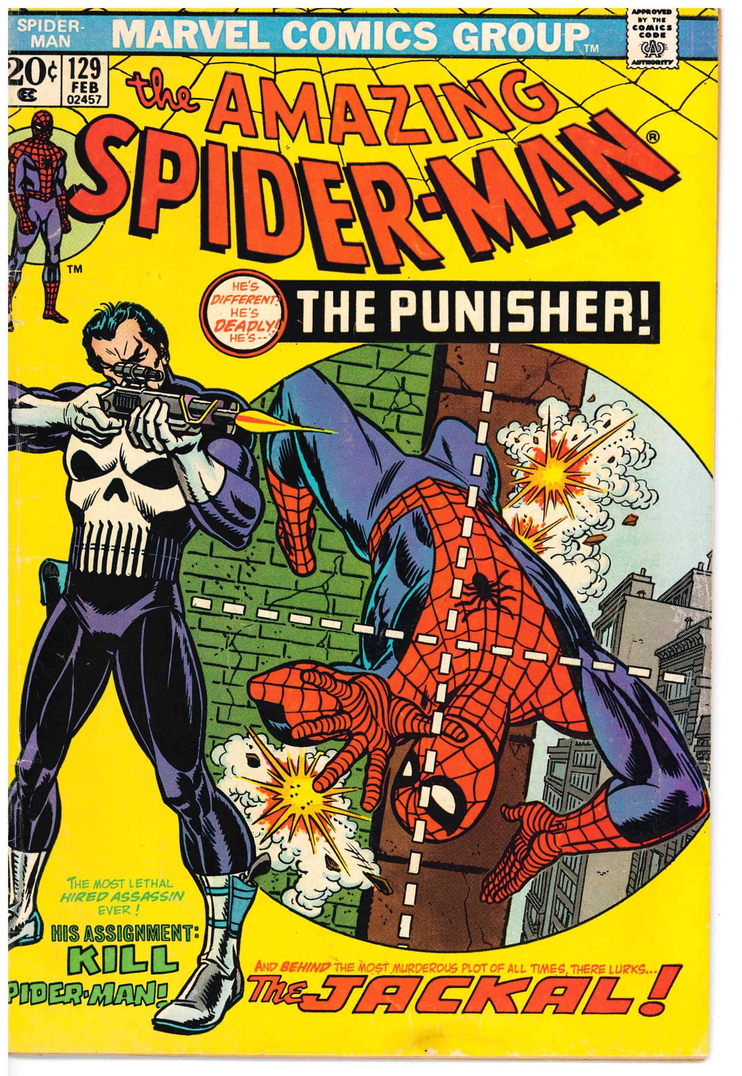 AMAZING SPIDER-MAN (1963) #129 (VG/FN) - FIRST APPEARANCE OF PUNISHER AND JACKAL