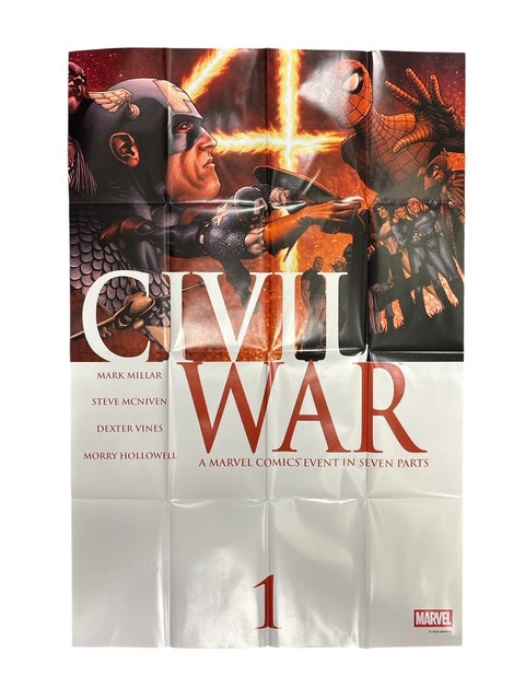 CIVIL WAR (2006) #1 FACSIMILE EDITION FOLDED PROMO POSTER