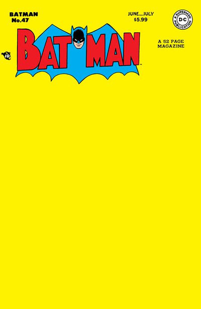 BATMAN (1940) #47 FACSIMILE EDITION (2025) CVR C BLANK CARD STOCK VAR