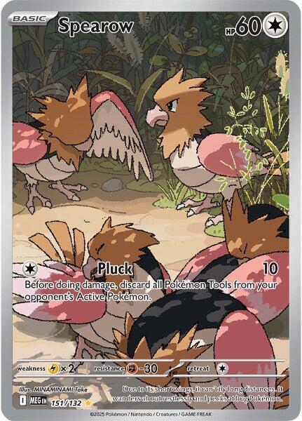 POKEMON TCG: MEGA EVOLUTION SPEAROW 151/132 ILLUSTRATION RARE